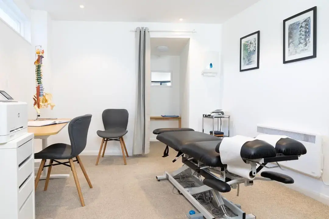 Treatment room at Bovey Tracey Chiropractic, home of the Barefoot Physio Bovey Tracey clinic